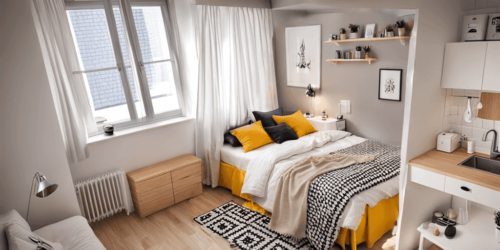 Studio parisien apres decoration par intelligence artificielle