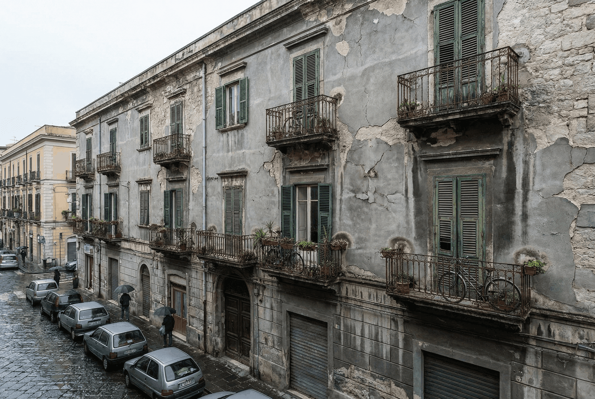 Façade ternie